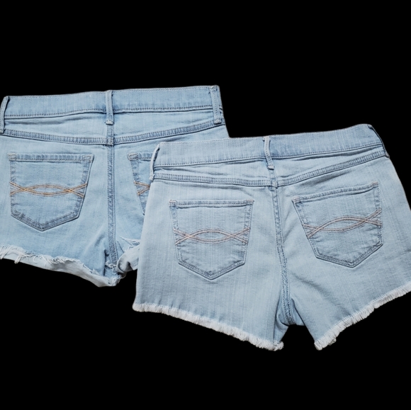 Abercrombie Kids Girls Distressed Shorts - Set Of 2 (AH20) - Picture 2 of 6